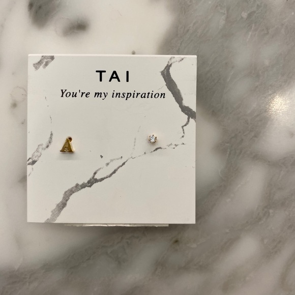 Nordstrom Jewelry - Nordstrom “A” & CZ stud earring set